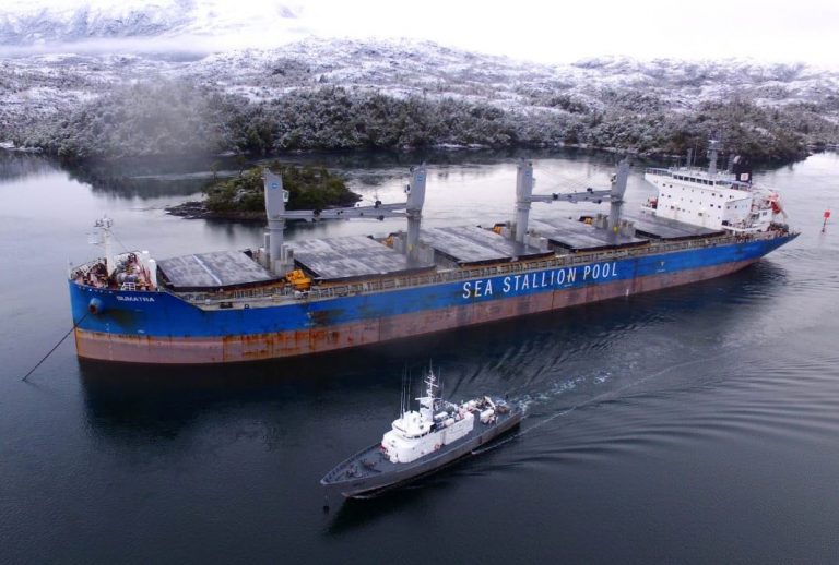 Varamiento de buque en Puerto Eden evidencia que aguas adyacentes a Parques Nacionales en la Patagonia están desprotegidas