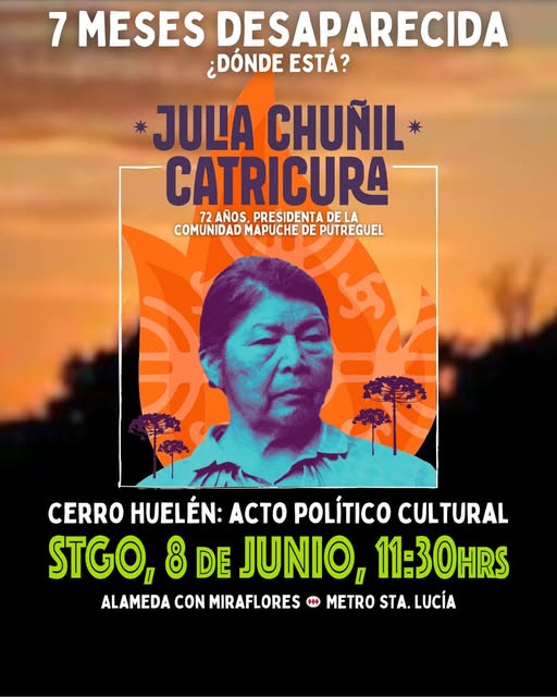 Siete Meses sin justicia para Julia Chuñil: Convocan a manifestaciones públicas